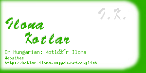 ilona kotlar business card